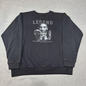 Kobe Sweatshirt Mens XL Black Legend Graphic Crewneck Fleece Pullover Sports